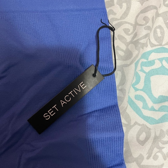 NWT Set Active Blue Biker Shorts Size Small - Picture 4 of 5